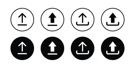 Upload icon set vector illustration