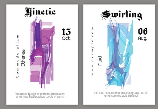 Flyer A4 with Abstract Shuttered Glass Shape Simple on White Background