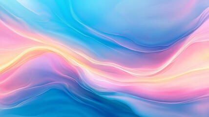 Abstract Fluid Art Pastel Pink Blue Swirls Background