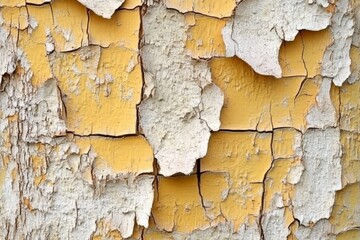 Peeling paint texture on a weathered surface.