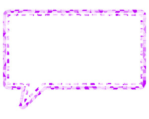 ステンドグラス風吹き出し　三角形模様　四角形