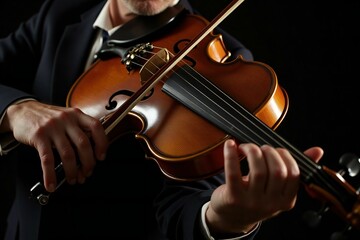 Fototapeta premium Man Play Violin.