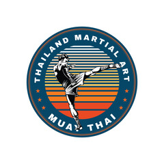 badge design of muay thai 