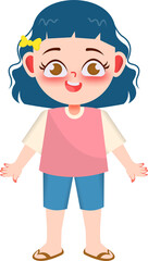 Illustration of a child cleaning