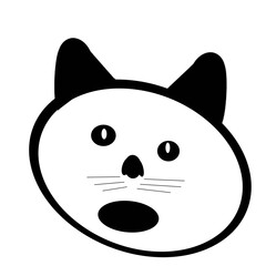 black cat cartoon