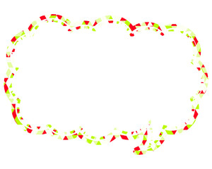 Fototapeta premium ステンドグラス風吹き出し 三角形模様 細長い雲形