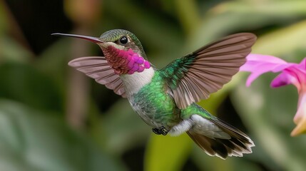 Fototapeta premium Hummingbird in Flight, Nature, Wildlife