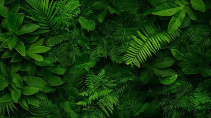 Vibrant Green Tropical Leaf Background