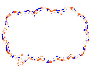 Fototapeta premium ステンドグラス風吹き出し 三角形模様 細長い雲形
