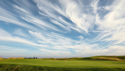 Serene Golf Course Under a Stunning Sky