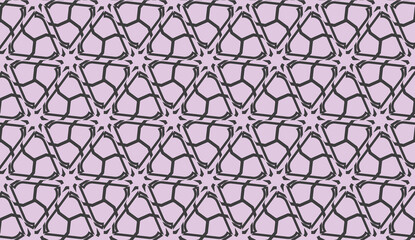 Naklejka premium Vector illustration. For your business, presentation, fashion print. Pattern with abstract illusion triangles