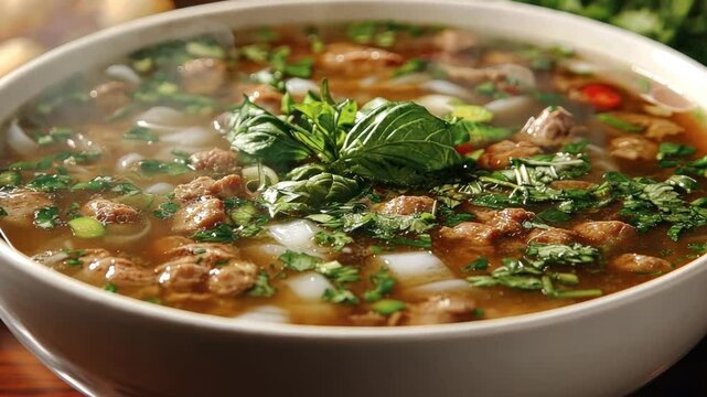 Delicious and Aromatic Bowl of Pho