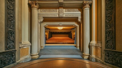 Majestic Theatre Hallway: A Glimpse into Architectural Grandeur