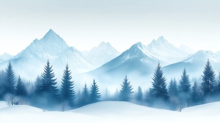 Obraz premium Winter Alpine Landscape with Snowy Peaks in Bavaria