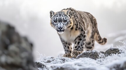 Obraz premium Snow Leopard Portrait Wildlife Animal