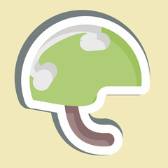 Sticker Millitary Helmet. related to Military symbol. design editable