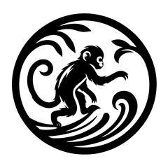 black and white vector silhouette
