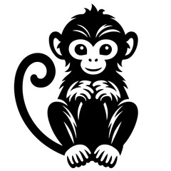 black and white vector silhouette