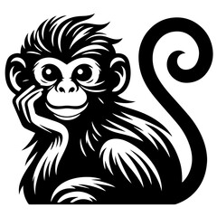 black and white vector silhouette