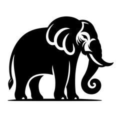 black and white vector silhouette