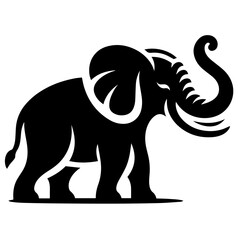 black and white vector silhouette