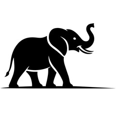 black and white vector silhouette