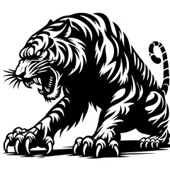 black and white vector silhouette