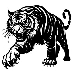 black and white vector silhouette