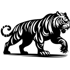 black and white vector silhouette