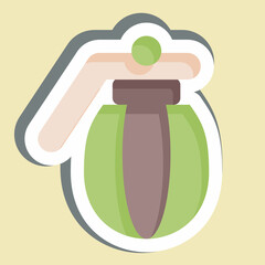 Sticker Grenade. related to Military symbol. design editable