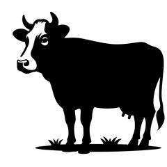 black and white vector silhouette