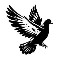 black and white vector silhouette