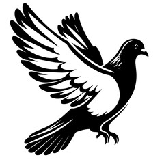 black and white vector silhouette