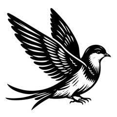 black and white vector silhouette