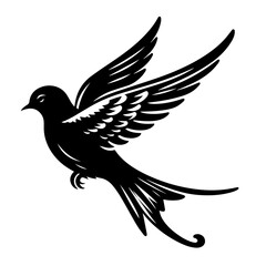 black and white vector silhouette