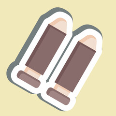 Sticker Bullet. related to Military symbol. design editable