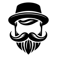 black and white vector silhouette