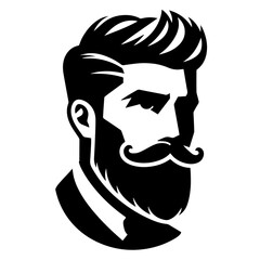 black and white vector silhouette