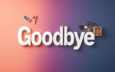 Farewell message with assorted items