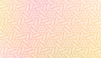 Vector geometric pattern. Triangles curved line. For wallpaper, presentation background, interior design, fashion print. Gradient color