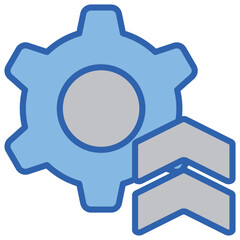 Upgrade Blue White Icon