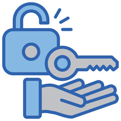 Access Blue White Icon