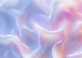 Obraz premium soft flowing abstract waves in pastel blue, pink, and purple hues creating a dreamy and calm atmosphere with gentle gradients and smooth texture