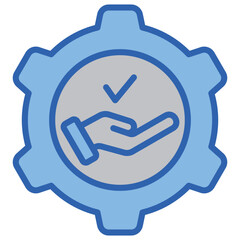 Service Blue White Icon