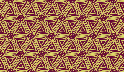 For interior wallpaper, smart design, fashion print.Vector seamless illustration with pattern in triangles style.