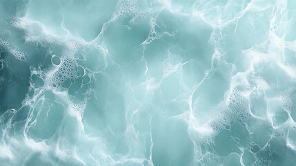 Naklejka premium A dreamy milky turquoise watercolor wash with faint feathery streaks, perfect for soft, artistic backdrops. Subtle texture, ethereal tones, and a serene vibe for creative projects