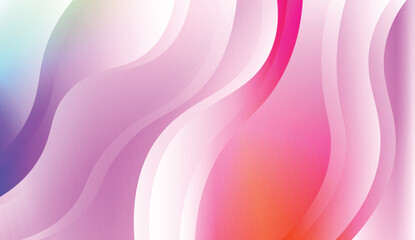 Abstract Wavy Background. For Business Presentation Wallpaper, Flyer, Cover. Vector Illustration with Color Gradient.