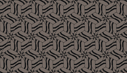 Vector pattern with abstract line in triangles style. Hipster background. For your idea, presentation, smart design. Brown chocolate color. Seamless