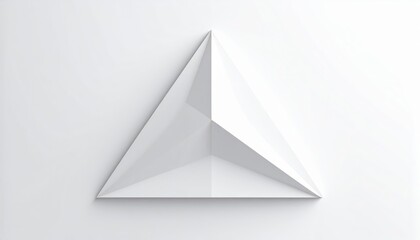 Abstract White Triangle Geometric Shape Wall Art Minimalist Modern Design