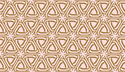 Original interior background in triangles style. Vector illustration. For you home interior wallpaper, fashion print. Light Beige color.